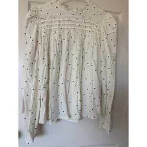 a new day long sleeve polka blouse
